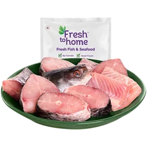 FreshtoHome Rohu / Rui - Bengali Cut With Head, 480 g